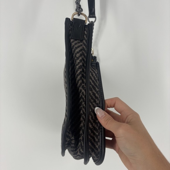 Spartina 449 Daufuskie Island Linen Leather Hobo Shoulder Bag Purse Herringbone - Picture 12 of 16